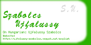 szabolcs ujfalussy business card